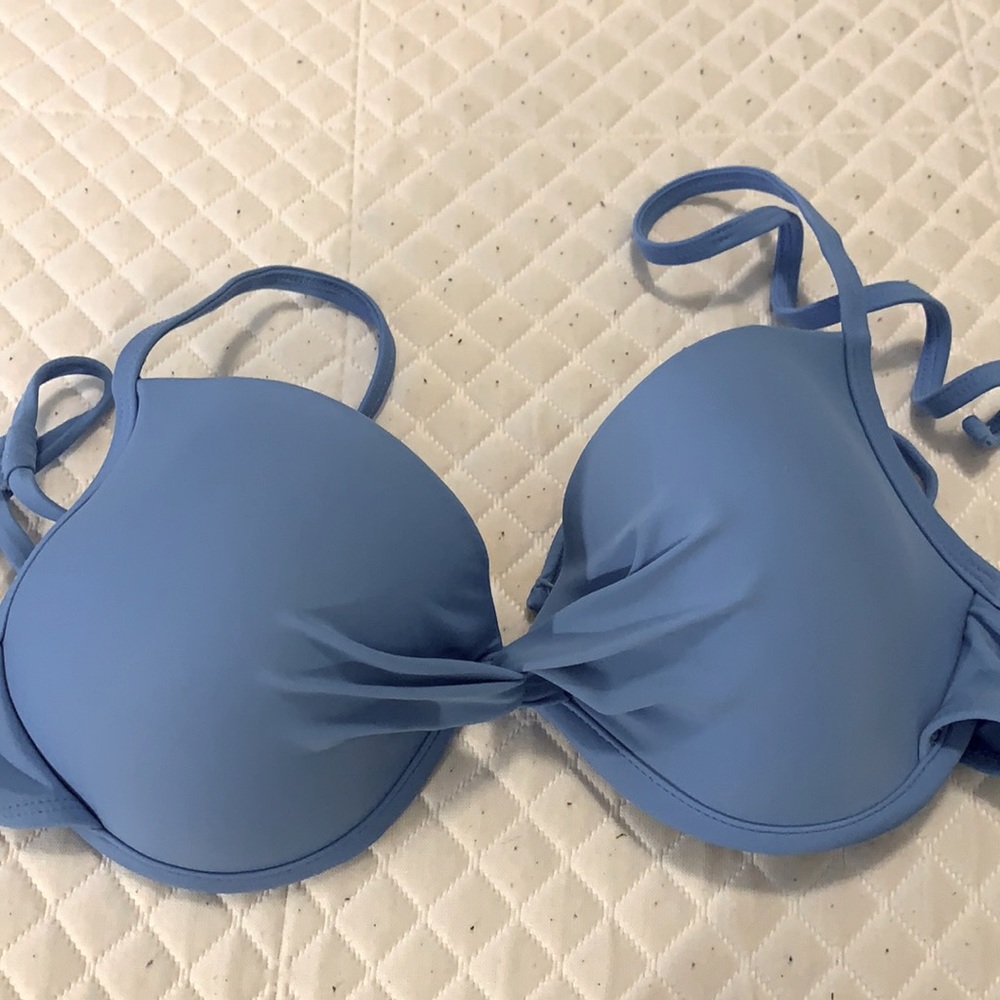 Blue bikini top